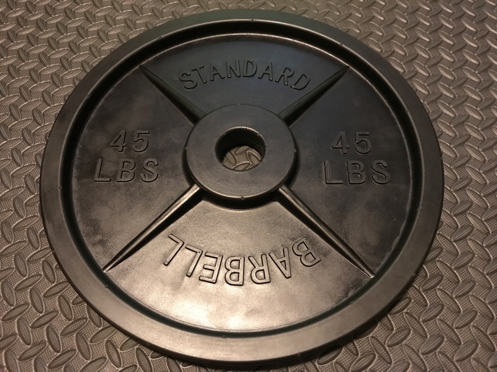 Elite 45 lbs Fake Weights Barbell Plate PAIR Fake Weights